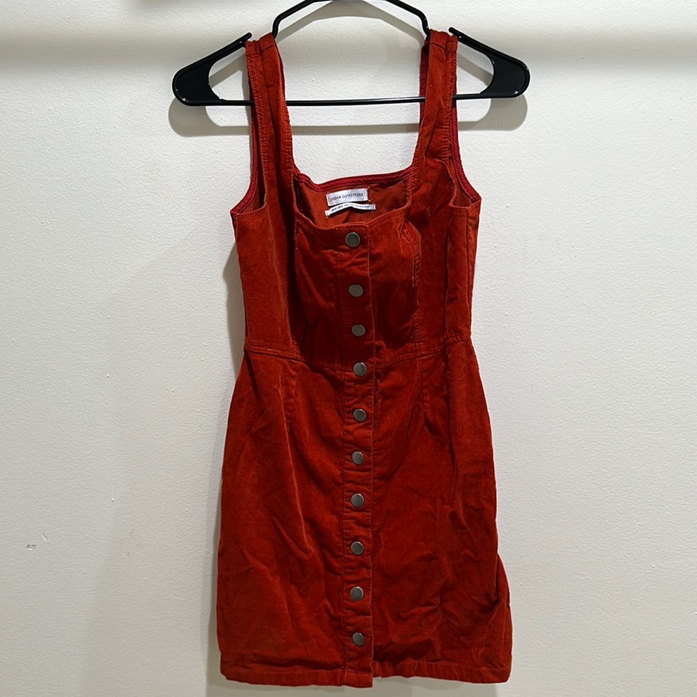 UO Orange corduroy dress